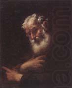 unknow artist Study of a bearded old man,possibly a hermit,half-length china oil painting image